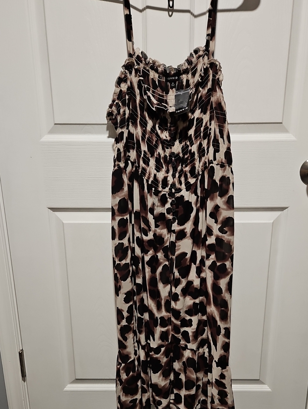Torrid Black & Cream Animal Print  Maxi Top
